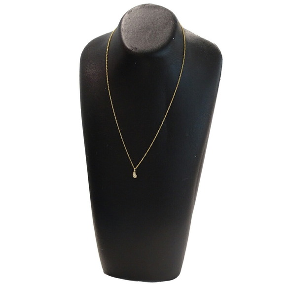 TIFFANY Authentic Gold Diamond Teardrop Necklace